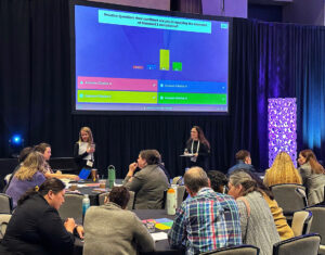 AOE's Senior Program Manager Sarah Porter and Director of Operations Melissa Marick at Alliance 2026